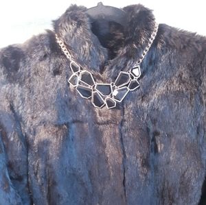 Jacques saint laurent vintage real rabbit fur coat